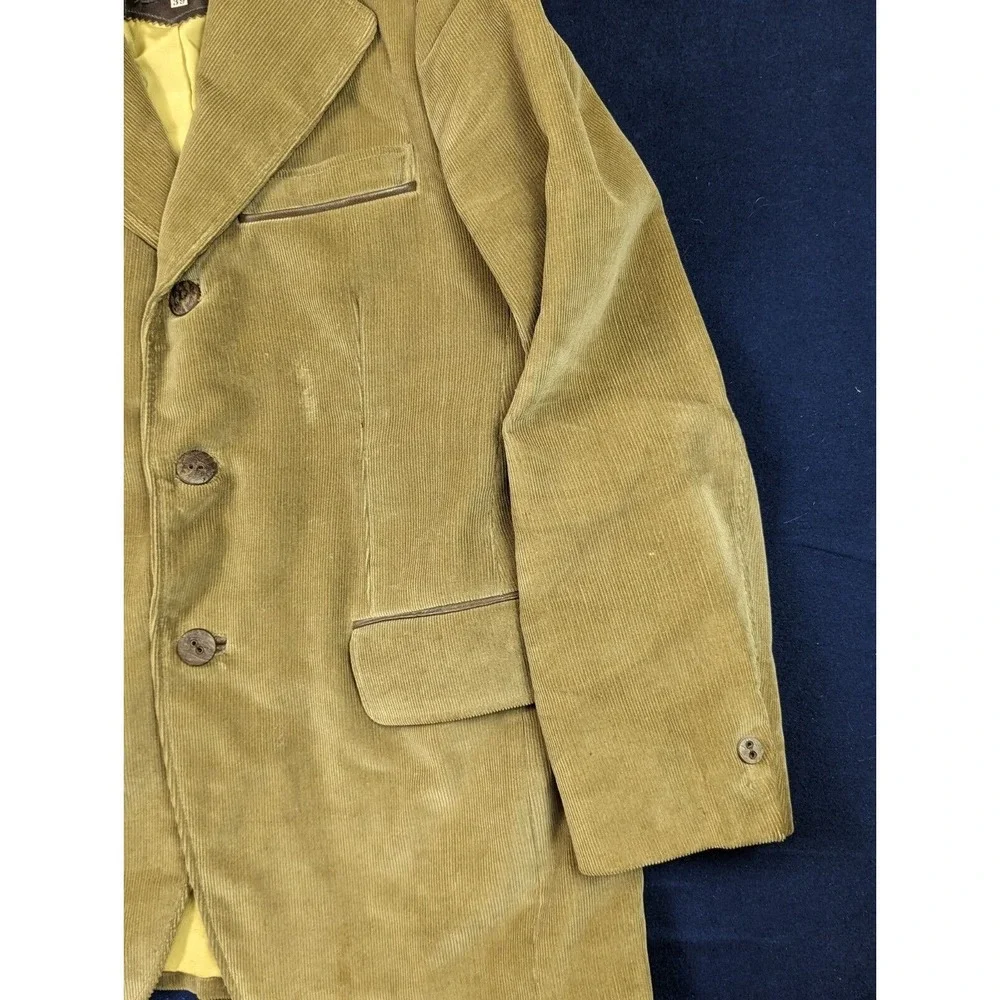 Vintage Cortefiel Jacket Mens 39 Brown Corduroy Western Blazer Sport Coat Cowboy